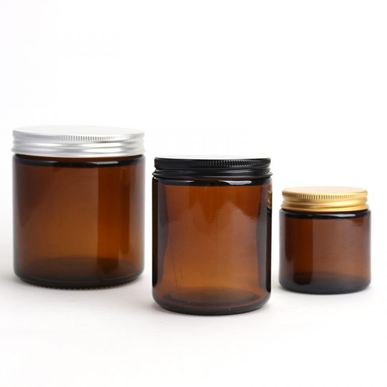 Amber glass candle jars for scent candle jar wholesale