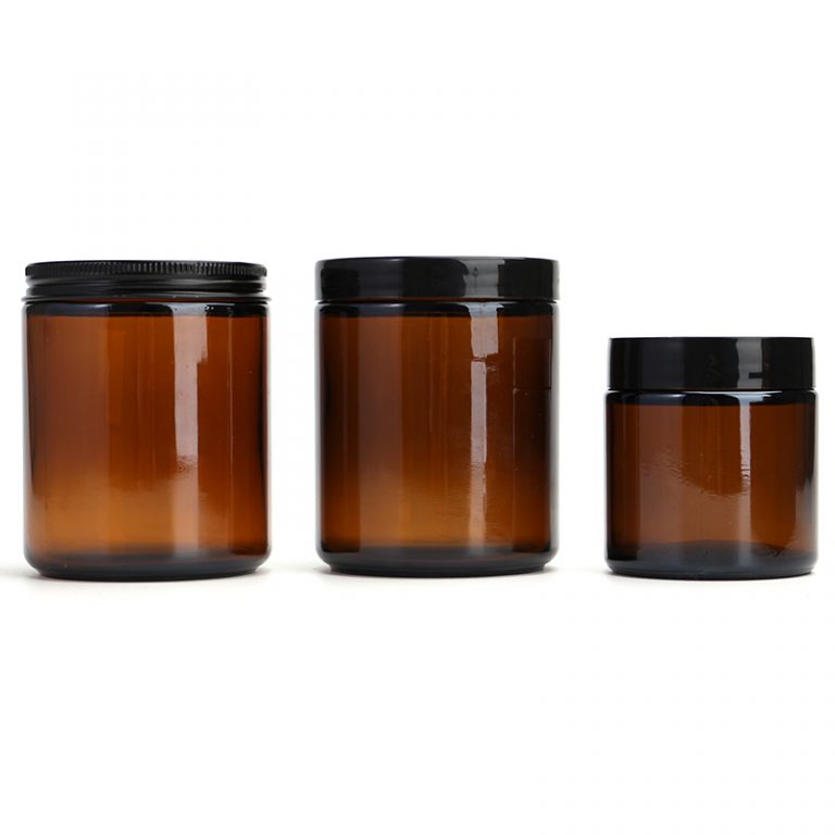 Amber glass candle jars for scent candle jar wholesale