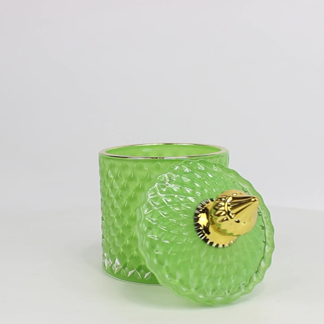 Custom luxury design glass candle jars candle jar wholesale