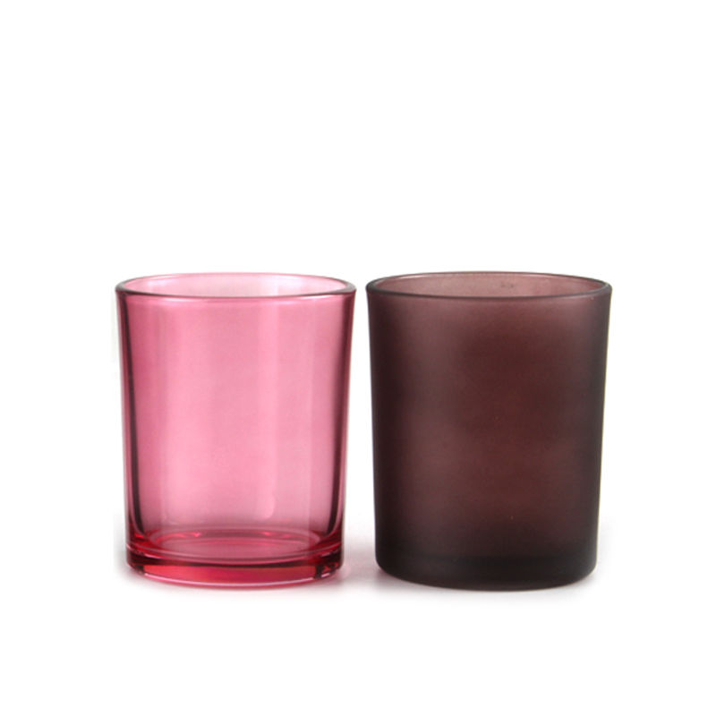 Customized matte pink glass candle jars candle jar wholesale