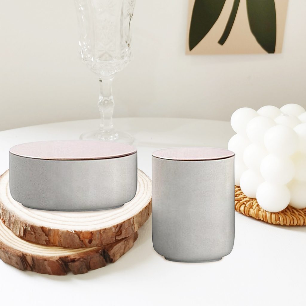Luxury matte ceramic candle vessel container candle jar wholesale
