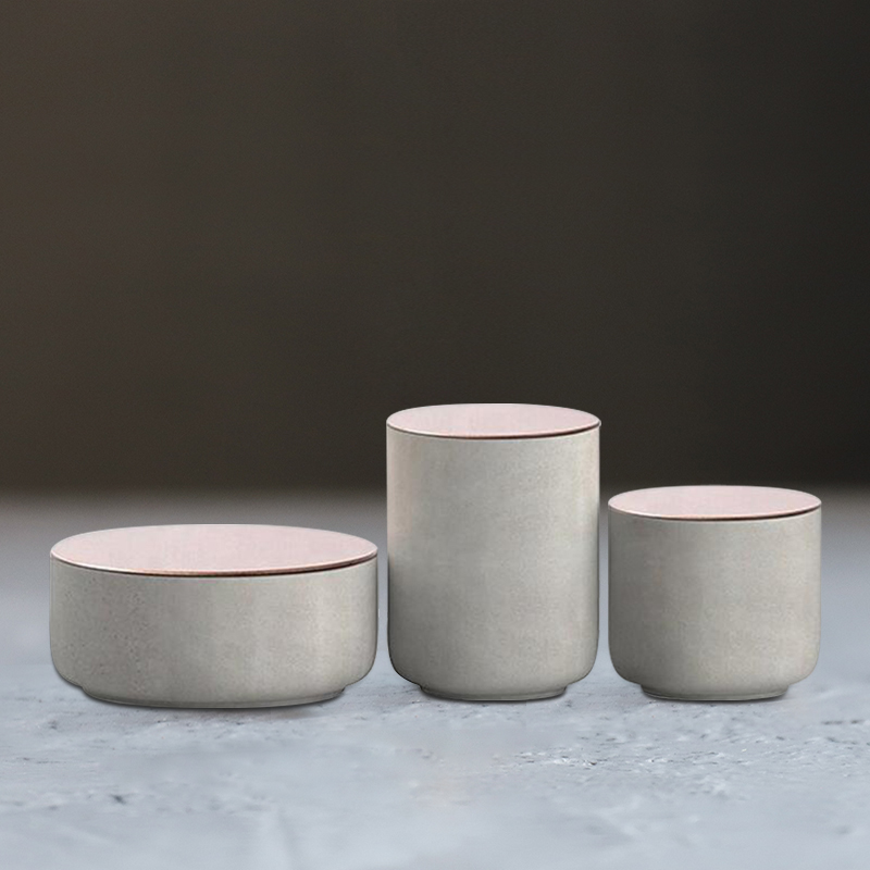 Luxury matte ceramic candle vessel container candle jar wholesale