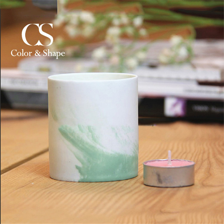 Unique empty marble ceramic candle jar candle jar wholesale