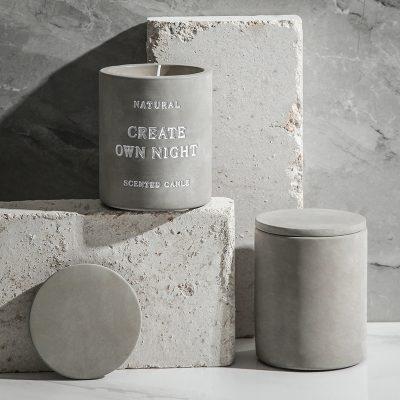 Buy Wholesale China 2022 New Arrival European Style Round Shape Custom  Concrete Ceramic Candle Jar & European Concrete Ceramic Candle Jar at USD  0.5