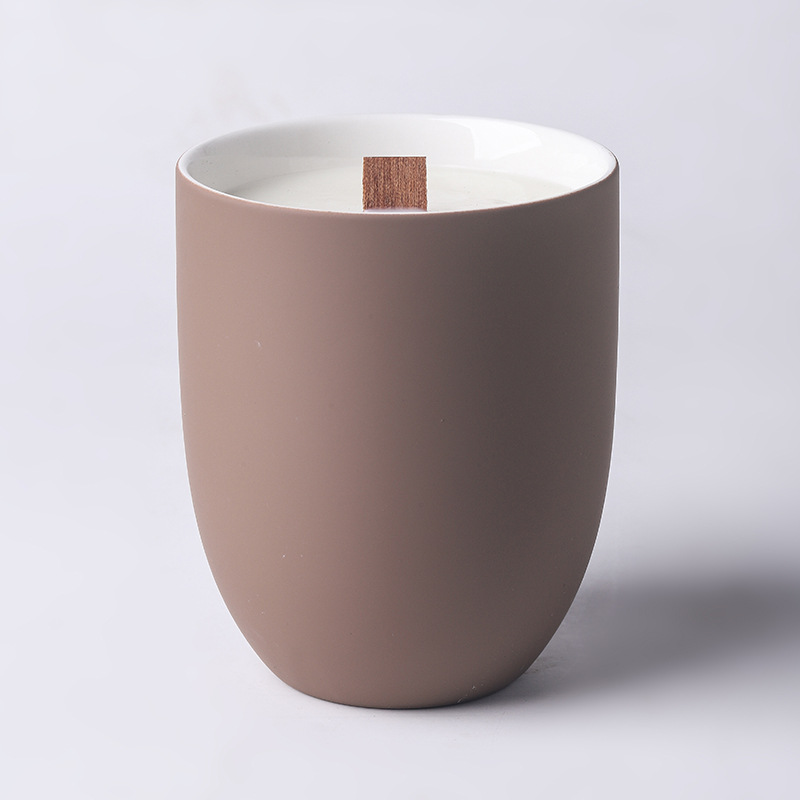 Customizable LOGO Matte Ceramic Candle Jars candle jar wholesale