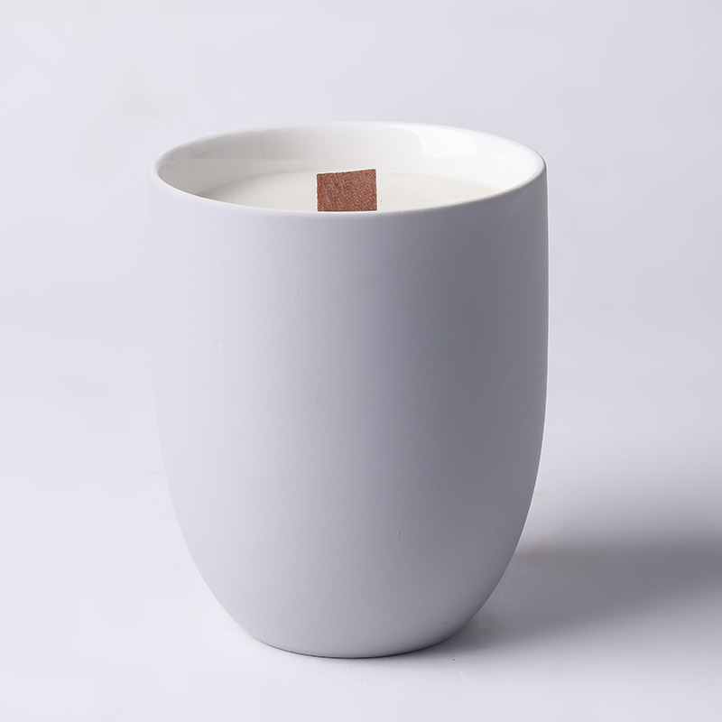 Customizable LOGO Matte Ceramic Candle Jars candle jar wholesale