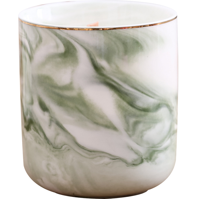 Nordic Simulation Marble Ceramic Candle Jars candle jar wholesale