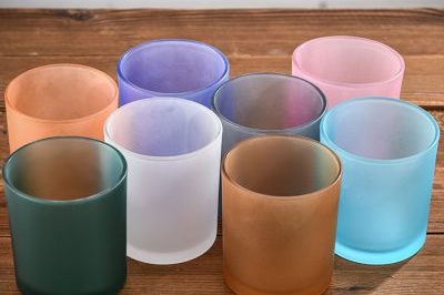 Empty matte forested glass candle jar (3)