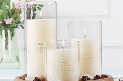 Glass candle containers luxury clear glass jars (5)