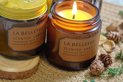 Glass candle jars (2)