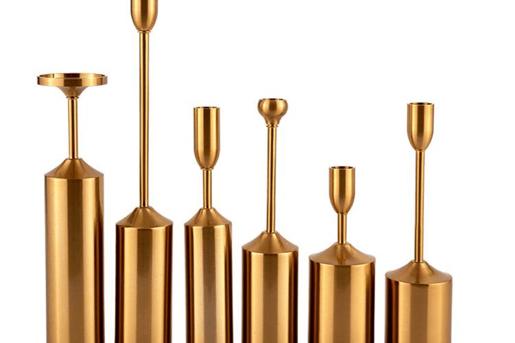 Hotel supplies brass home crafts candle holder (2)