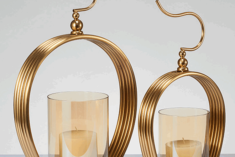 Hotel supplies brass home crafts candle holder (3)