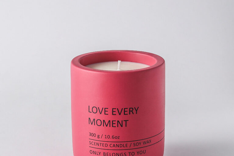 Coral Cement Cup Ceramic Candle Jars (2)