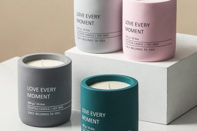 Coral Cement Cup Ceramic Candle Jars (4)