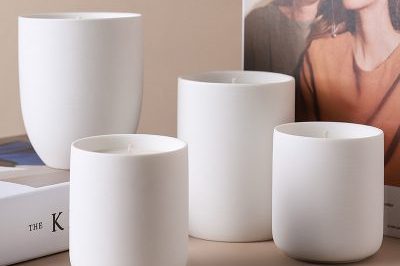Factory Direct Sale Frosted Feel Ceramic Scented Candle Cup (1)
