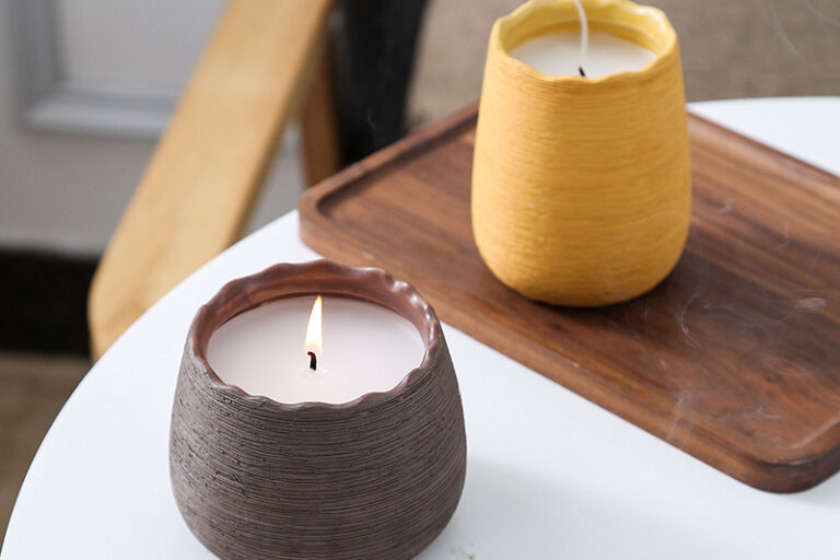 New Brushed Aromatherapy Ceramic Candle Vessel (6)