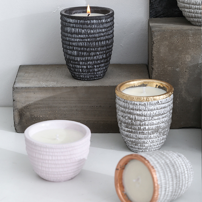 New European Creative Ceramic Candle Jars candle jar wholesale