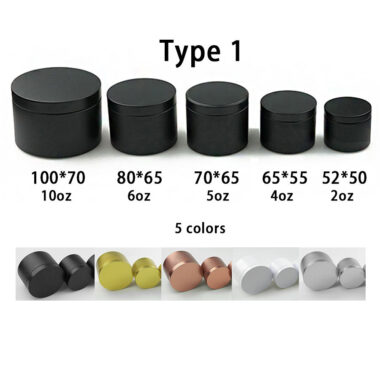 Round Candle Tins 2oz 4oz 8oz