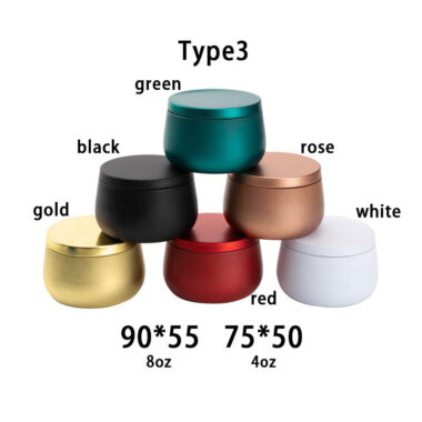 Round Candle Tins 2oz 4oz 8oz