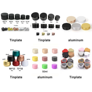 Round Candle Tins 2oz 4oz 8oz
