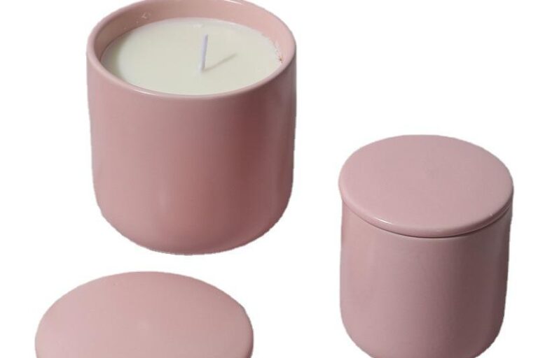 Creative Macaron Ceramic Candle Jar Manufacturer with Soy Wax Lid (4) Alt:Creative Macaron Ceramic Candle Jar Manufacturer with Lid