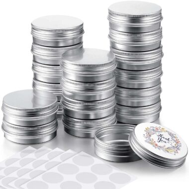 Aluminum Candle Tins in Silver