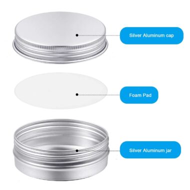 Aluminum Candle Tins in Silver