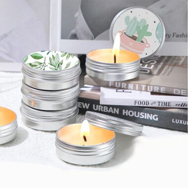 Aluminum Candle Tins in Silver