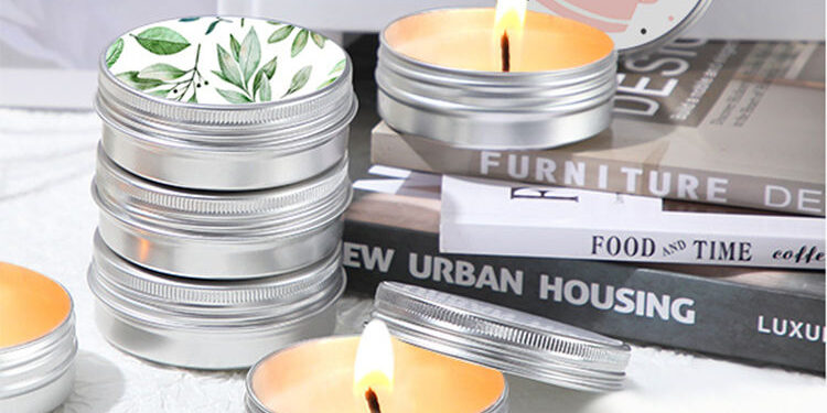 Aluminum Candle Tins in Silver