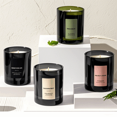 Glass Candle Vessels with Lids