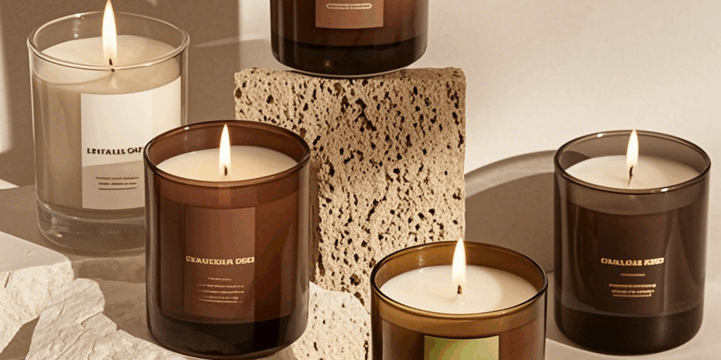 Glass Candle Vessels with Lids