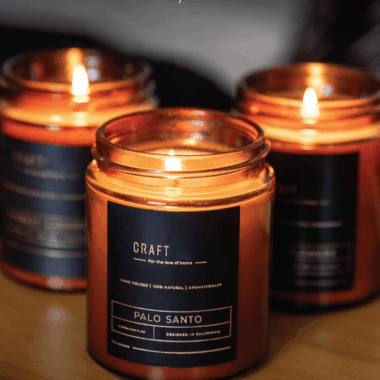 Scented Wax Candles in Glass Jars