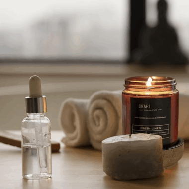 Scented Wax Candles in Glass Jars