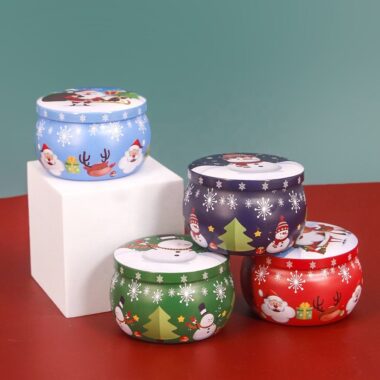 Candle Tin Box for Christmas Gifts