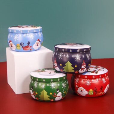 Candle Tin Box for Christmas Gifts