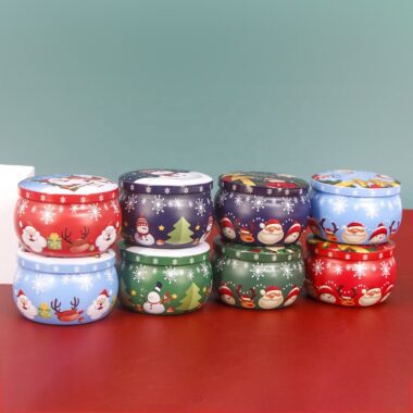Candle Tin Box for Christmas Gifts