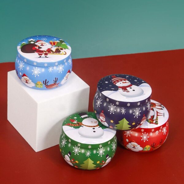 Candle Tin Box for Christmas Gifts