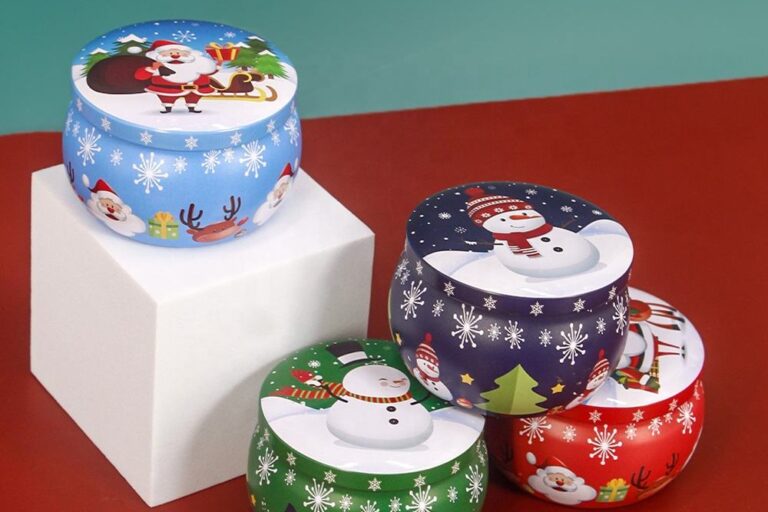 Candle Tin Box for Christmas Gifts