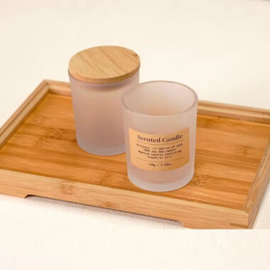 Luxury Glass Candle Jars with Wooden Lids