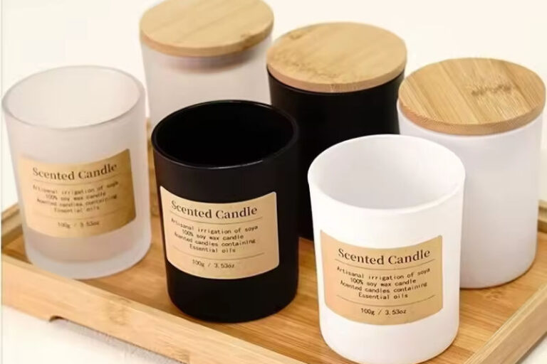 Luxury Glass Candle Jars with Wooden Lids