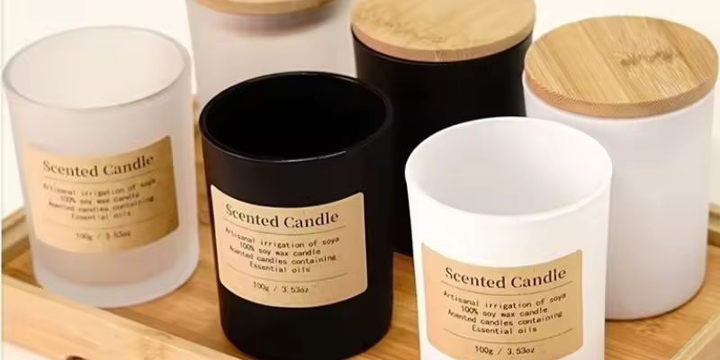 Luxury Glass Candle Jars with Wooden Lids