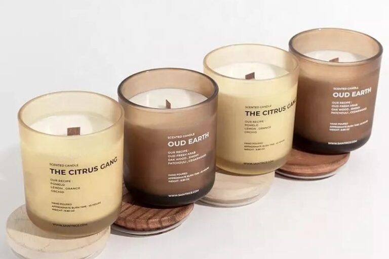 Glass Candle Jars with Bamboo Lid