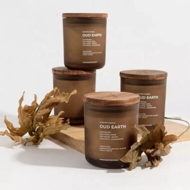 Glass Candle Jars with Bamboo Lid