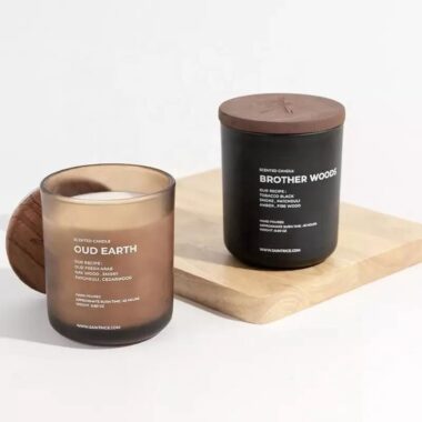 Glass Candle Jars with Bamboo Lid