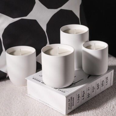 White Ceramic Candle Jar