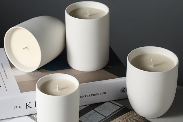 White Ceramic Candle Jar