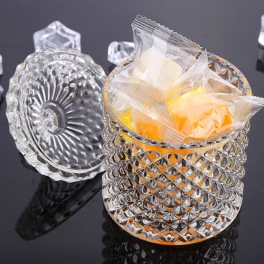Glass Candle Jars with Lid for Storage