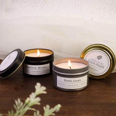 Elegant Soy Wax Candle Tins for Weddings