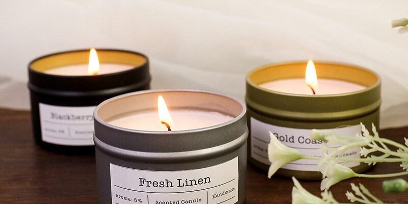 Elegant Soy Wax Candle Tins for Weddings