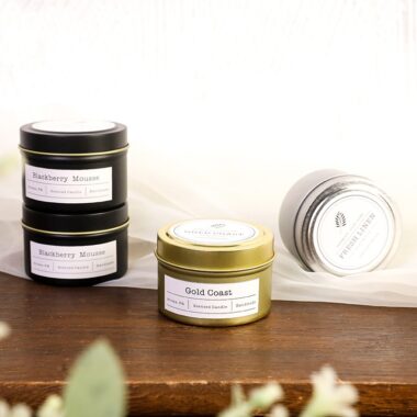 Elegant Soy Wax Candle Tins for Weddings